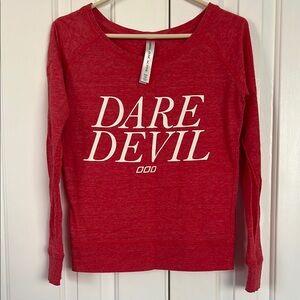 Lorna Jane Dare Devil Red Long Sleeve Top